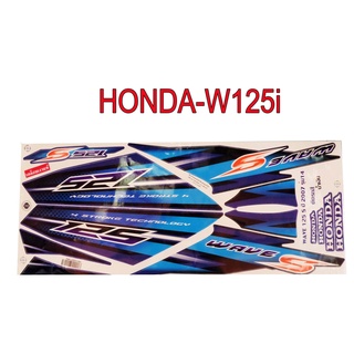 A สติ๊กเกอร์ติดรถมอเตอร์ไซด์ สำหรับ HONDA-W125S ปี2007 ไฟเลี้ยวบังลม สีน้ำเงิน