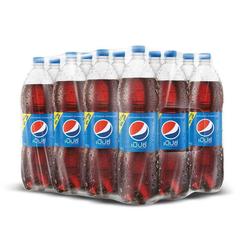 ส่งฟรี  PEPSI COLA เป๊ปซี่ โคล่า ขนาด 1.5ลิตร ยกแพ็ค 12ขวด เครื่องดื่มน้ำอัดลม 1.5L     ฟรีปลายทาง