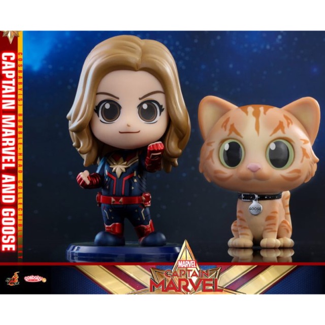 Hottoys Cosbaby Captain Marvel and Goose แท้