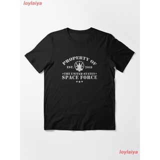 Property Of The U.S. Space Force Essential T-Shirt เสื้อยืดผู้ชาย ลายการ์ตูนพิมพ์ลายเสื้อลายการ์ตูนผู้หญิง คอกลม สินค้าพ