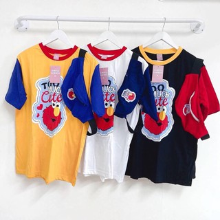 เสื้อยืดโอเวอร์ไซส์แถมกระเป๋า เสื้อยืด 2 สี  ราคาถูกที่สุด พร้่อมส่ง