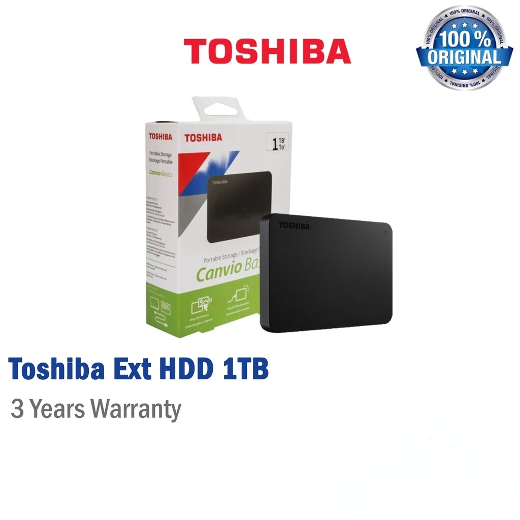 Local [1TB/2TB] TOSHIBA CANVIO BASIC 2.5" EXT EXTERNAL HARDDISK HARD DRIVE