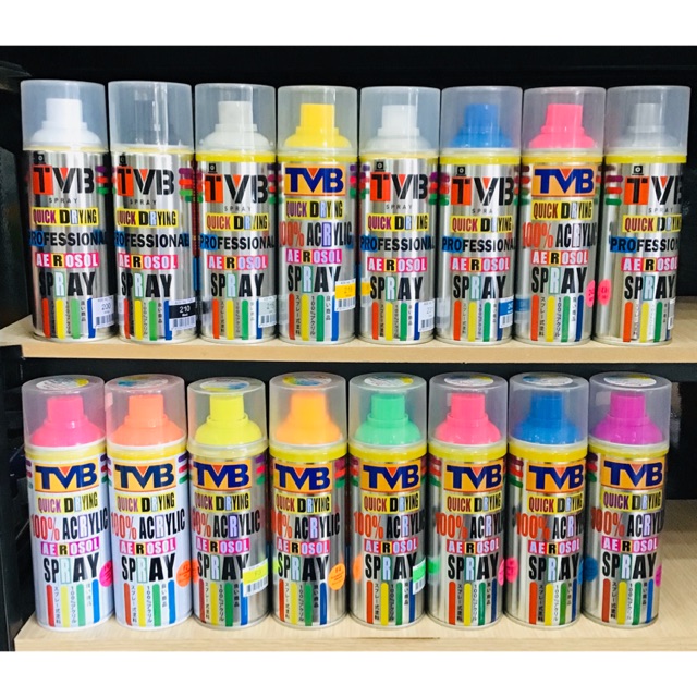 TVB Spray สีสเปรย์ทีวีบี พ่นโฟมและพลาสติกได้ ขนาด 400ml