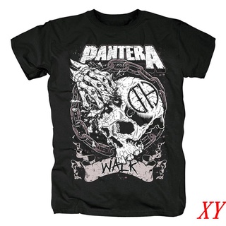 Xy Pantera Riptide เสื้อยืดลําลอง แขนสั้น พิมพ์ลายวงโลหะหนัก แฟชั่นสําหรับผู้ชาย