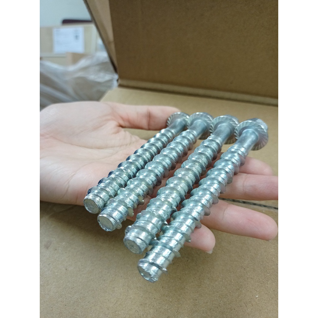 โบลท์ สำหรับยึดพื้นคอนกรีต สกรูคอนกรีต พุกคอนกรีต M10x100 mm. Concrete Bolt (ราคาต่อตัว) - รูปที่ 5