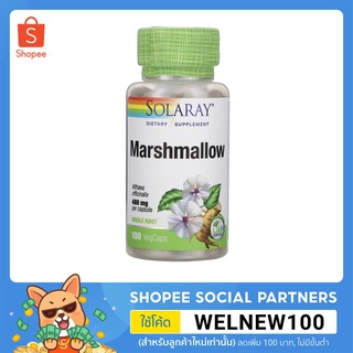 Solaray, Marshmallow, 480 mg, 100 VegCaps