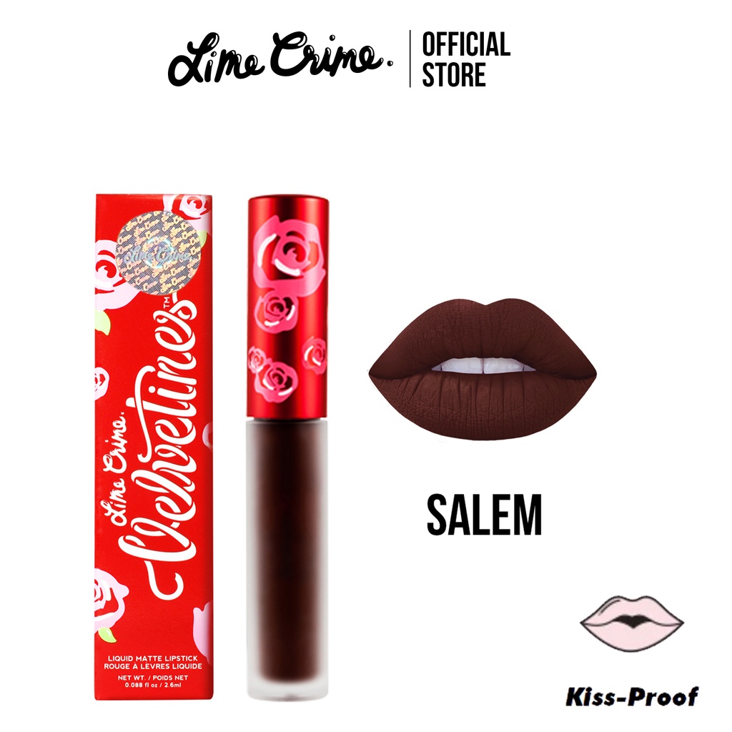 (Lot ผลิต 08/22) Lime Crime Velvetines สี Salem ลิปเนื้อแมท By Lime Crime Thailand