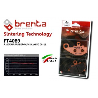 ผ้าเบรคหลัง Brenta FT4089 ER6N-NINJA650 Y08 FT4089