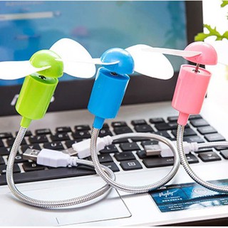 LE - พัดลม Mini Fan USB ขนาดเล็กแบบพกพา งอได้ สำหรับคอมพิวเตอร์ L0195-L0196