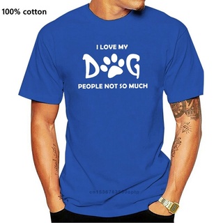 คอตต้อนคอกลมขายดี เสื้อยืดลําลอง แขนสั้น พิมพ์ลาย I Love My Dog ของขวัญ สําหรับคุณแม่ PFjmni07OGjikb00S-5XL