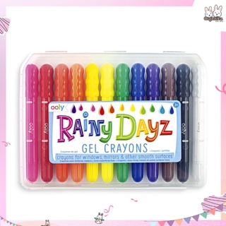 สีเทียนเนื้อเจลปลอดสารพิษ เพ้นท์หน้าได้ non toxic 12 สีแบรนด์ Ooly รุ่น Rainy Dayz Gel Crayon