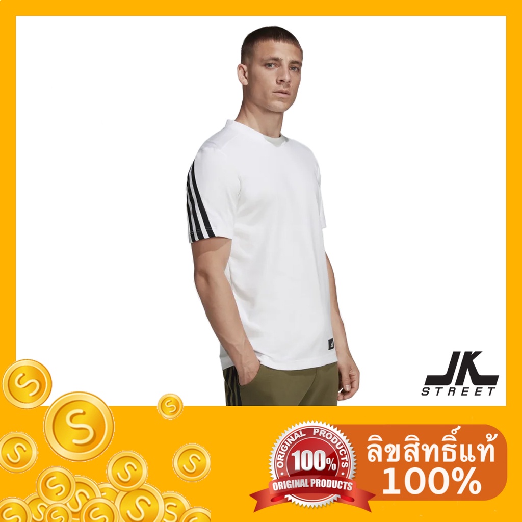 [ดูโค้ดที่หน้าร้าน] adidas เสื้อยืด Future Icons 3-Stripes H46522 ลิขสิทธิ์แท้ ป้ายช็อปไทย เสื้อ เสื้อยืด