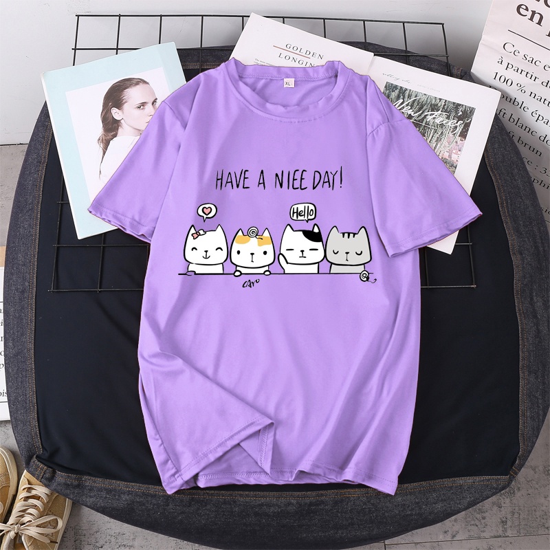 BK-500-SHORT เสื้อยืดแขนสั้นพร้อมส่ง 7สี ลายการ์ตูน ขายดีตามเทรนต์ ลายน่ารัก สีสันสดใส่น่ารัก ใส่ได้ทั้งหญิงและชาย