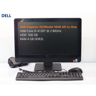 Dell Inspiron One 20-Model 3048 All-in-One -Intel Core i3-4130T @ 2.90GHz - 4 GB DDR3 -HDD 500GB