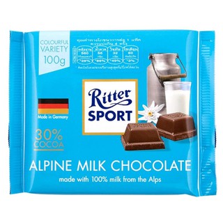 ช็อกโกแลตนม Ritter Sport Alpine Milk Chocolate 100g.