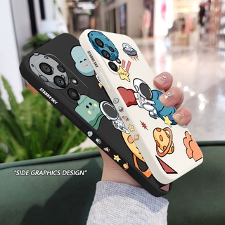 เคสโทรศัพท์มือถือ ซิลิโคน ลายนักบินอวกาศ มีลายด้านข้าง สําหรับ Samsung Galaxy A73 A53 A33 A23 5G