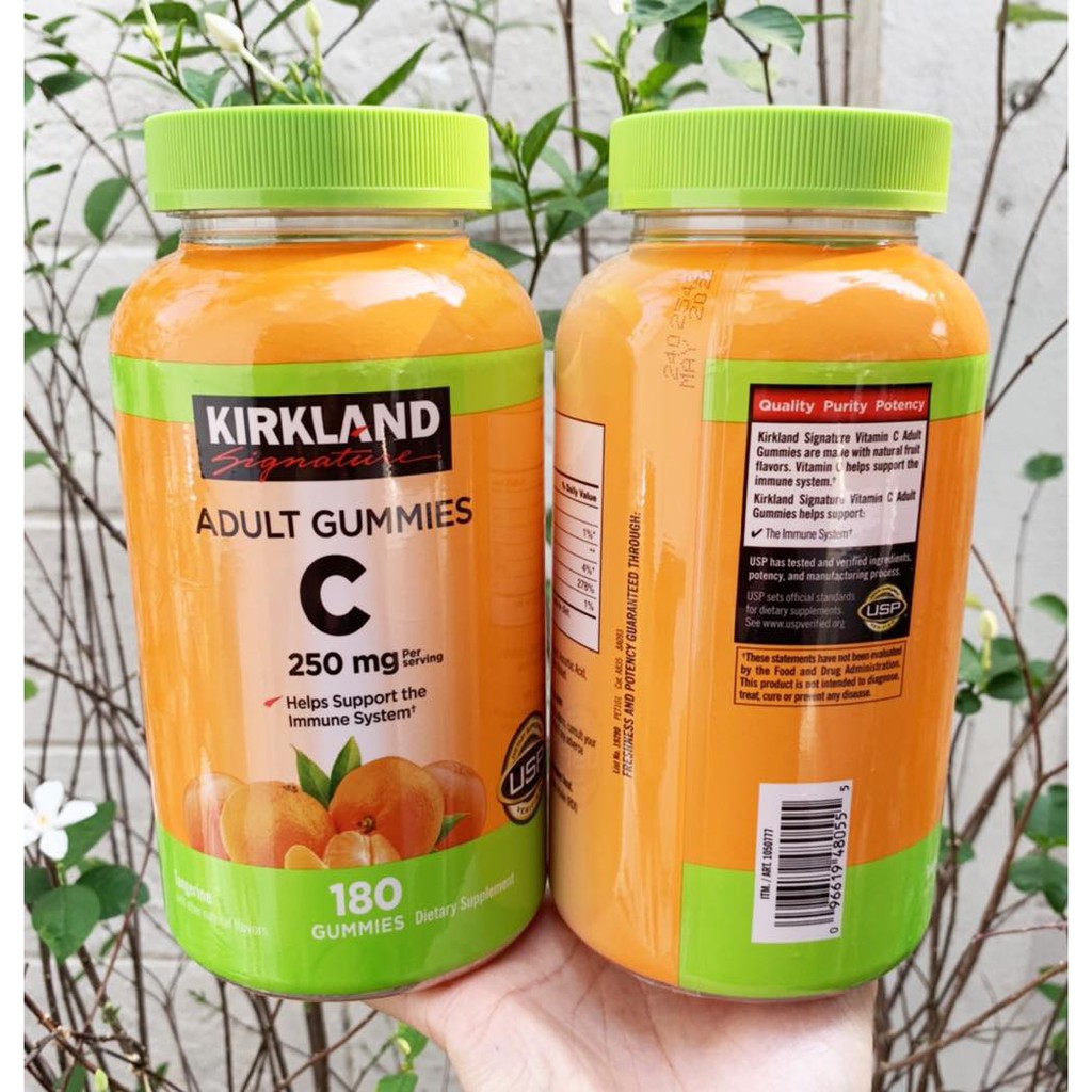 Kirkland Signature Vitamin C 250mg. Adult (180Gummies)วิตามิน Cมาในรูปแบบกัมมี่ รสส้ม