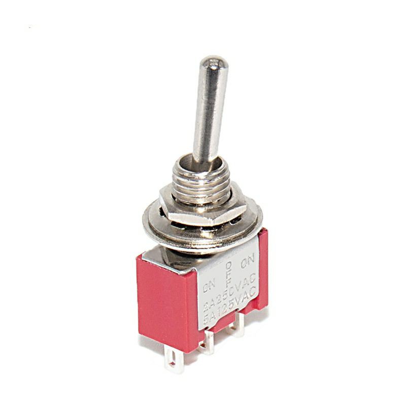 MTS103 สีแดง 3-pin 2จังหวะ ปุ่มสลับสวิตช์โยก