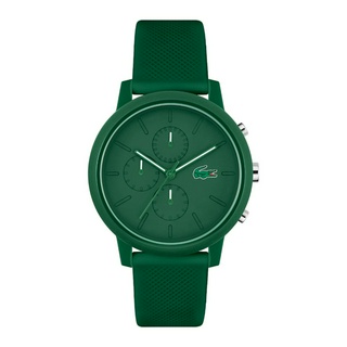 LACOSTE 12.12 Chrono รุ่น LC2011245 นาฬิกาข้อมือผู้ชาย สายซิลิโคน สีเขียว หน้าปัด 43 มม.