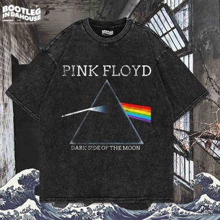 เสื้อยืดผ้าฝ้าย เสื้อยืด พิมพ์ลาย FLOYD DARK SIDE OF THE MOON OVERSIZE สีชมพูเข้ม | เสื้อยืด โอเวอร์ไซส์ | เสื้อยืด ขนาด