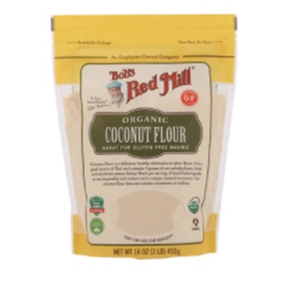 Bobs Red Mill Organic Coconut Flour 453g.Bobs Red Mill แป้งมะพร้าวออร์แกนิค 453กรัม วัตถุดิบสำหรับทำขนม