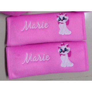 ที่หุ้มเบลล์ 1คู่ หุ้มเข็มขัดนิรภัยรถยนต์🎀 ลายแมว MARIE