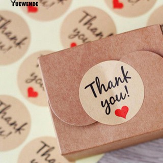 ※‴ สติกเกอร์ป้ายฉลาก Thank You สำหรับตกแต่งงานหัตถกรรม 120ชิ้น