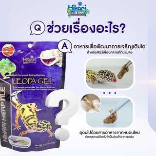 Hikari Leopa Gel อาหารสำหรับสัตว์เลื้อยคลานที่กินแมลง อาหารตุ๊กแก 60g