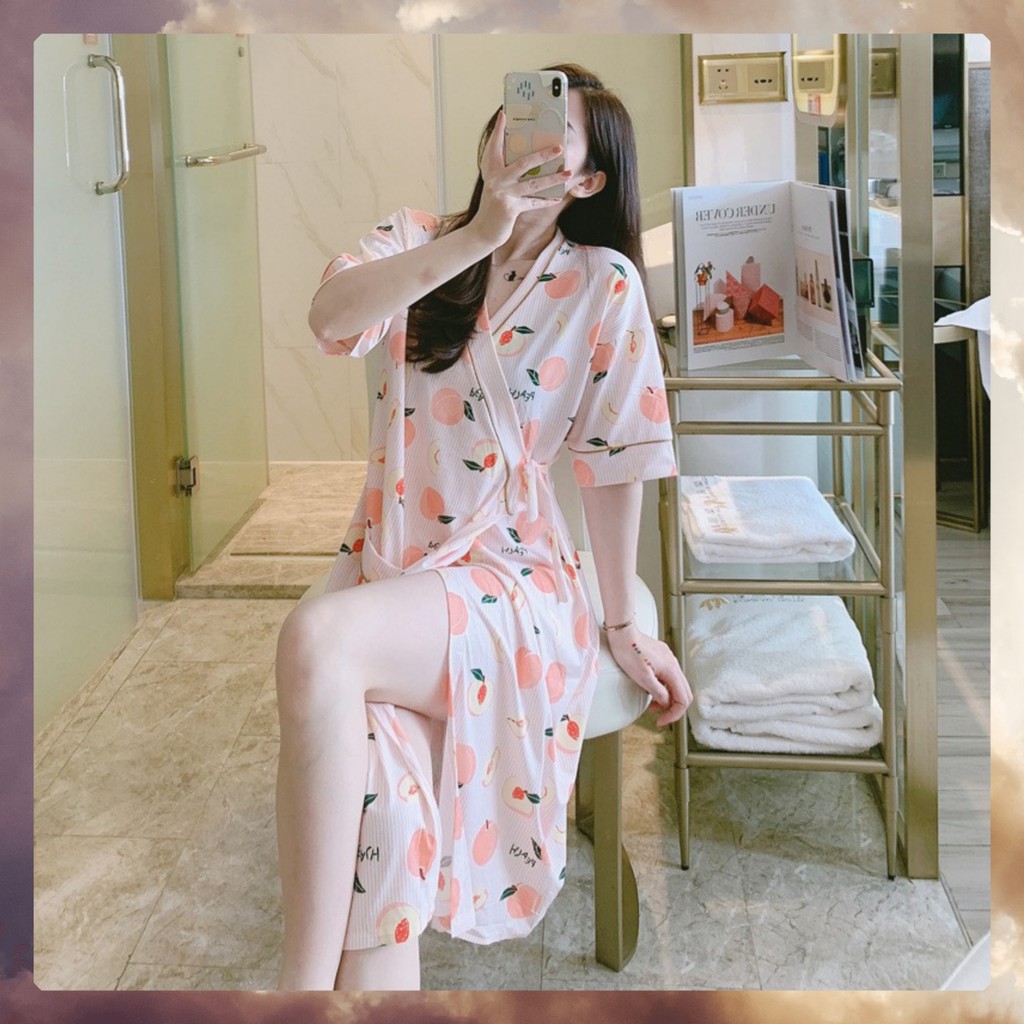 พร้อมส่งDayDu DayDuชุดนอนผู้หญิงแฟชั่น เสื้อผ้าแขนสั้น ไซส์ใหญ่ลายน่ารัก D05