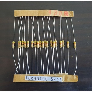 ตัวต้านทาน 430 โอห์ม 1/4W จำนวน 20 ตัว Resistor 430 Ohm 20 pcs.