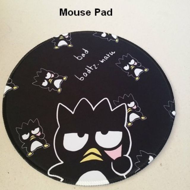 แผ่นรองเม้าส์ mouse pad ลาย แบดแบดมารุ (Bad Badtz-Maru) ขนาดเส้นผ่าศูนย์กลาง 9 นิ้ว