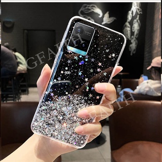 2021 New เคส VIVO Y33S Back Cover Bling Clear Black Green Pink Star Space TPU Soft Casing Phone Case เคสโทรศัพท์ VIVOY33s
