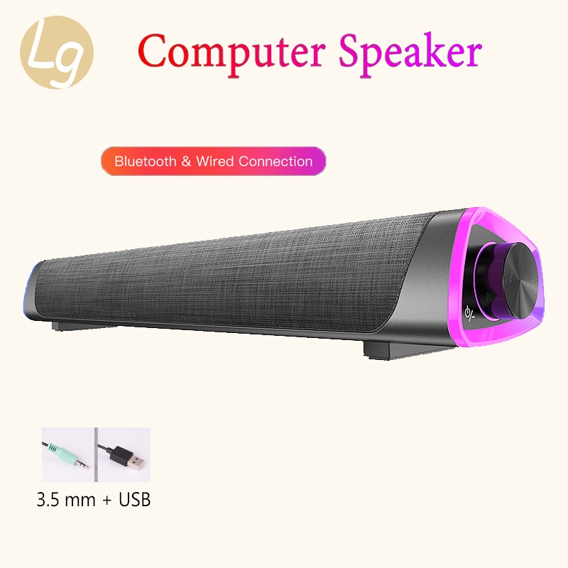 LG ลำโพง ซาวด์บาร์ ลำโพงคอมพิวเตอร์ ลำโพงทีวี Soundbar LED รองรับการเชื่อมต่อแบบมีสาย + Bluetooth