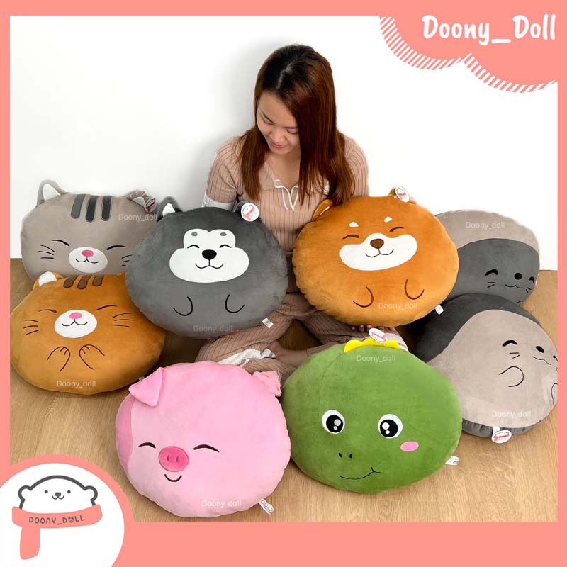 📍มี 7ลาย📍หมอนอิงหมา แมว ไดโนเสาร์ หมู ตุ๊กตา