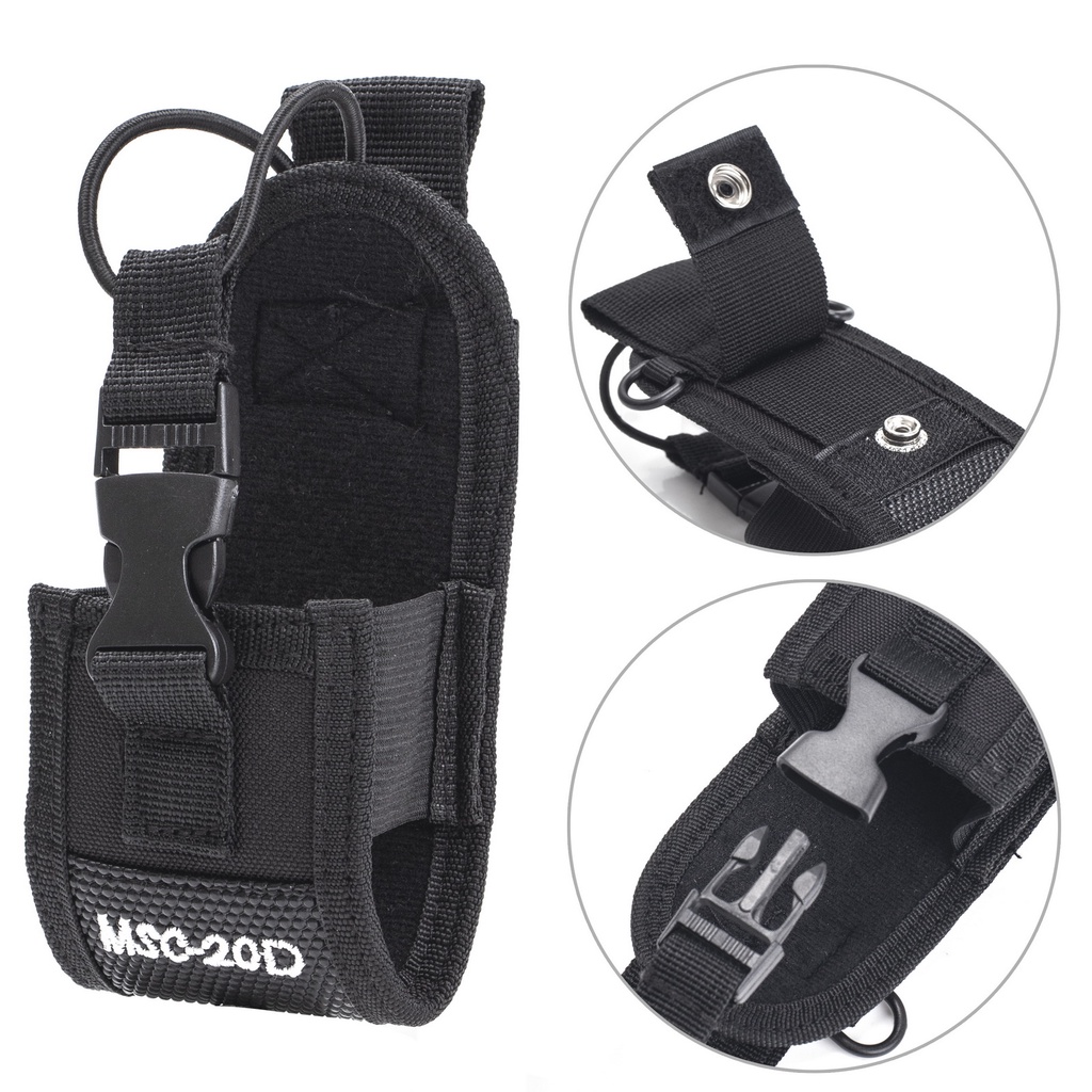MSC-20D ไนลอนกระเป๋าเอวกระเป๋ายุทธวิธีวิทยุ Walkie Talkie สําหรับ Baofeng UV5R UV82 bf888S UV-9R TYT