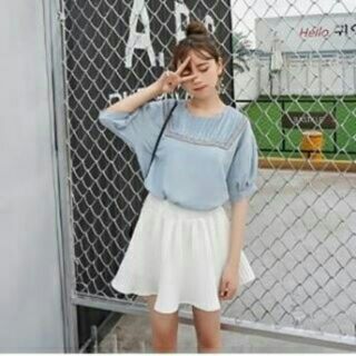 พร้อมส่งเสื้อแฟชั่นสไตล์เกาหลี แขนตุ๊กตา