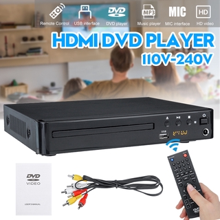 เครื่องเล่น DVD HD รองรับพอร์ต USB เครื่องเล่นดีวีดี LCD ขนาดกะทัดรัด วิดีโอภูมิภาค MP4 MP3 CD USB รีโมตคอนโทรล