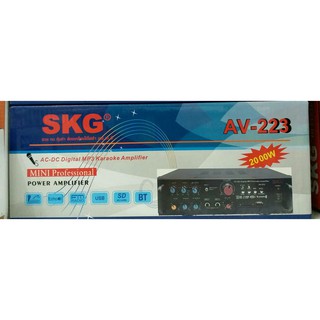 MTE แอมป์ขยายเสียง SKG รุ่น AV 223 สินค้าพร้อมส่ง มีบริการเก็บเงินปลายทางด้วยครับ