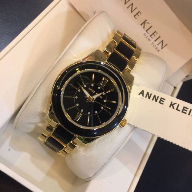 นาฬิกาข้อมือ Anne Klein Gold Dial Ladies Watch