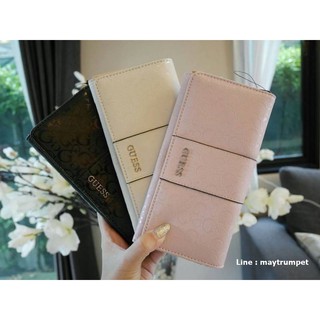 Guess leather wallet กระเป๋าสตางค์ใบยาว (ขาว/ชมพู/ดำ)