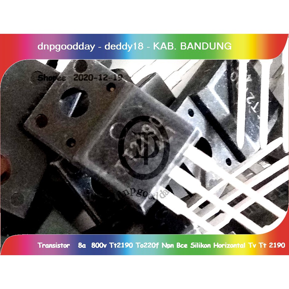 ทรานซิสเตอร์ 8a 800v Tt2190 To220f Npn Bce ซิลิโคนทีวีแนวนอน Tt 2190