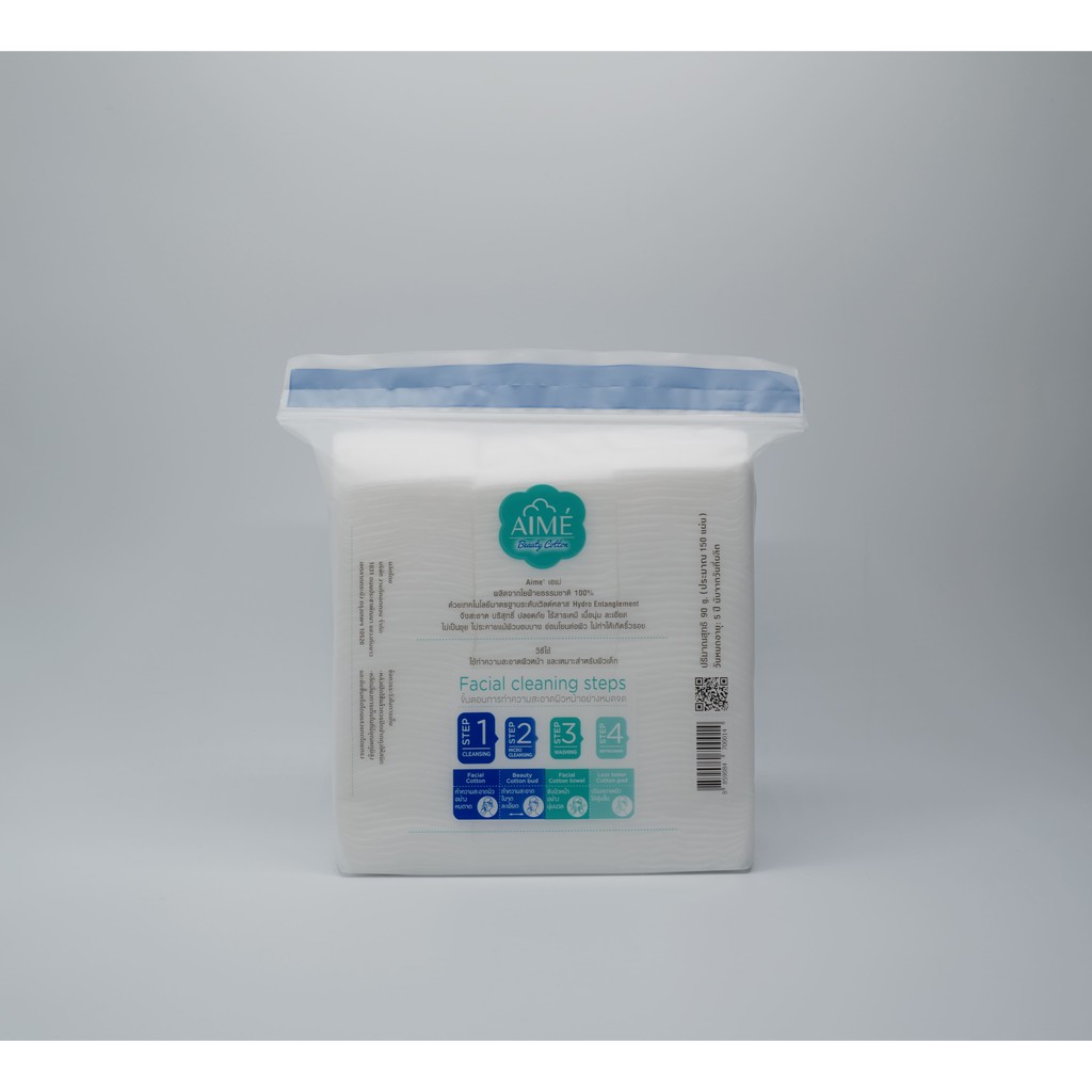 AIME เอเม่ Facial Cotton Pads สำลีสำหรับผิวหน้า 90g 150 แผ่น #2