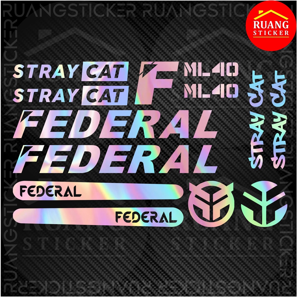 Federal DECAL STICKER STRAY CAT BIKE HOLOGRAM CUSTOM SET BIKE STICKER
