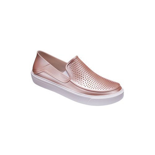 ของแท้ 100% CROCS รองเท้าลำลองผู้หญิง รุ่น CitiLane Roka Metallic Slip-On สี Rose Dust