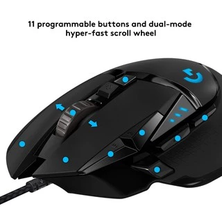 🔥ขายดีส่งไว🔥⚡️เมาส์เกมมิ่ง⚡️ LOGITECH G502 HERO RGB Gaming Mouse 16K Sensor เม้าส์สำหรับนักเล่นเกม