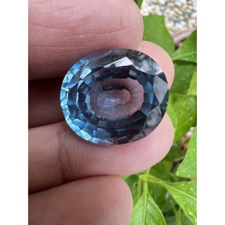 Blue zircon  Lab made Gemstones 16x18mm 21 carats