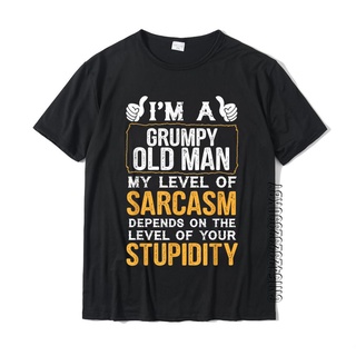 เสื้อยืด ผ้าฝ้าย พิมพ์ลาย Im A Grumpy Old Man เหมาะกับของขวัญ สําหรับผู้ชายS-5XL