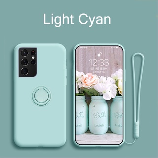 เคสโทรศัพท์มือถือ ซิลิโคน พร้อมแหวนแม่เหล็ก และสายคล้อง สําหรับ Huawei Nova 5t 9 7 SE 8i 7i P30 Pro Y70 Plus