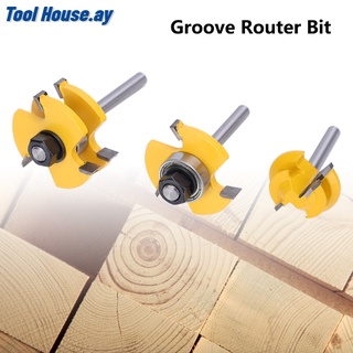 [คลังสินค้าใส] [Stile Router Bit Set] ชุดเครื่องมือเราเตอร์ 45 + 3 T`Shank 1/4 Shank สําหรับงานไม้ 3ชิ้น