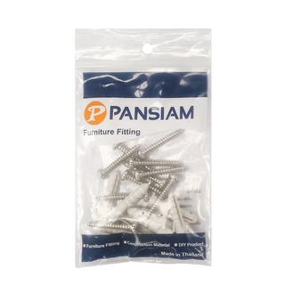 Chaixing Home  พุ๊กพลาสติกพร้อมสกรู เบอร์5 PAN SIAM รุ่น PDS-510 ขนาด 5 มม. (แพ็ค 10 ชุด) สีขาว